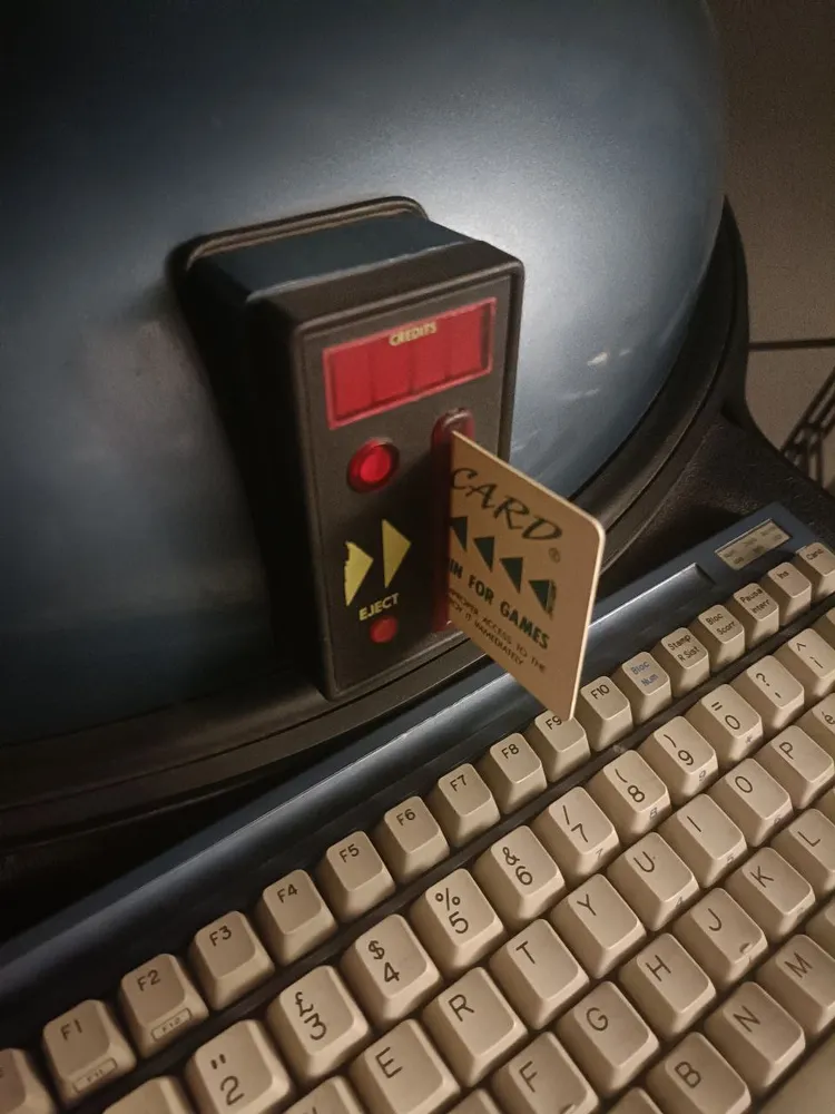 Smart-card reader with LED credit display and rechargeable card